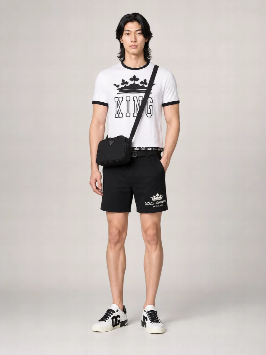 Dolce&Gabbana Cotton Crew Neck Short Sleeve T-Shirt