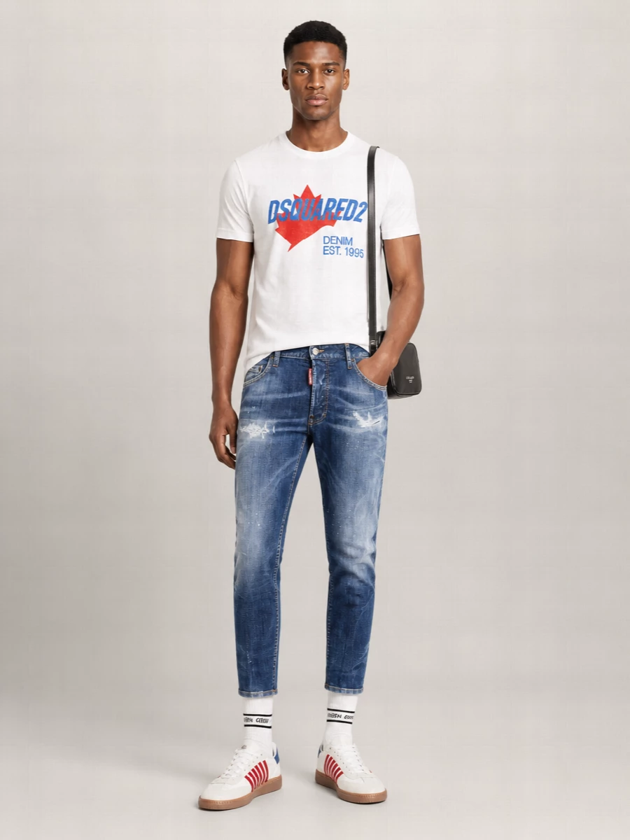 Dsquared2 Denim Distressed Tapered Skinny Jeans