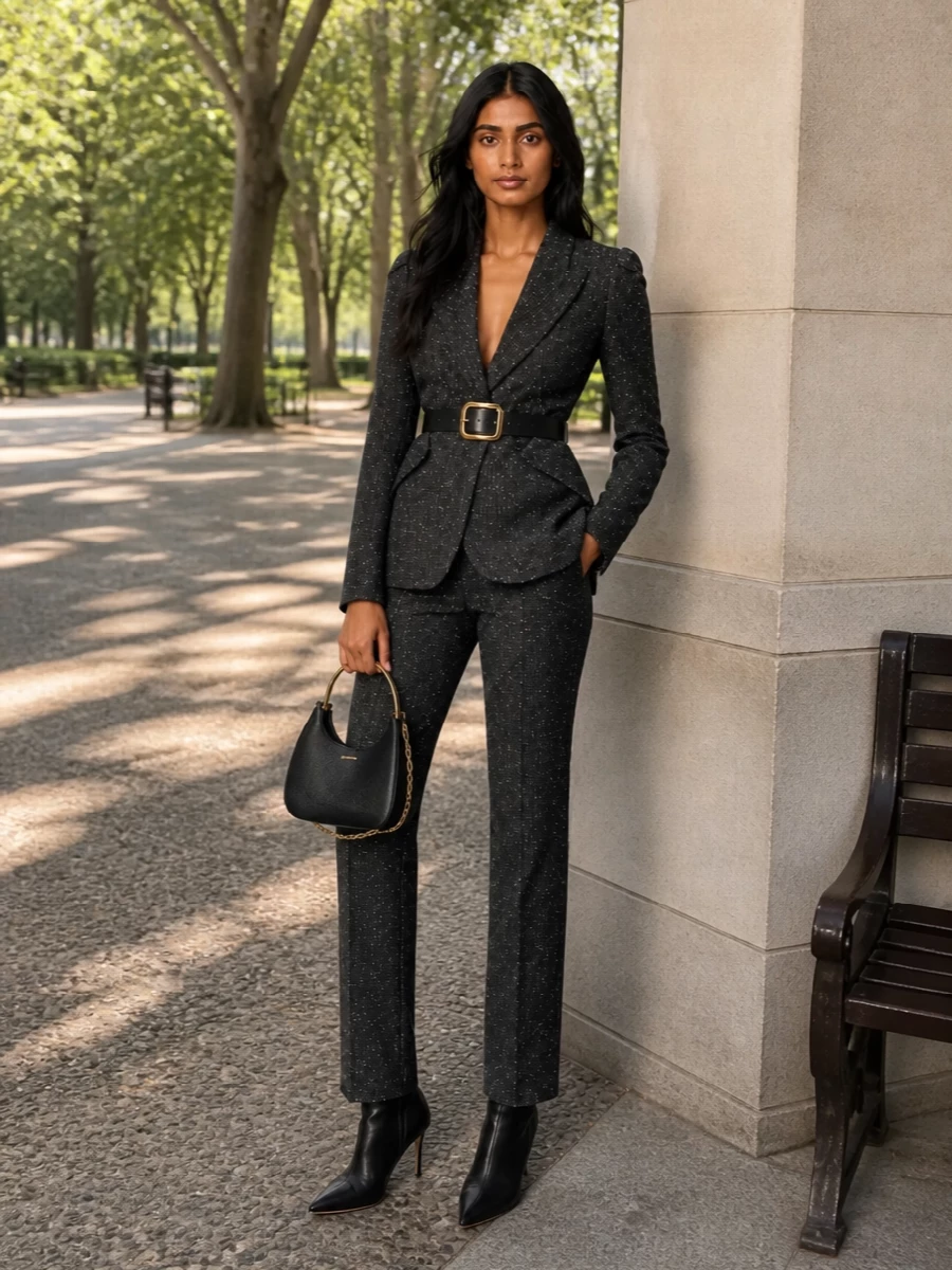 Alexander mcqueen charcoal pinstripe suit black boots
