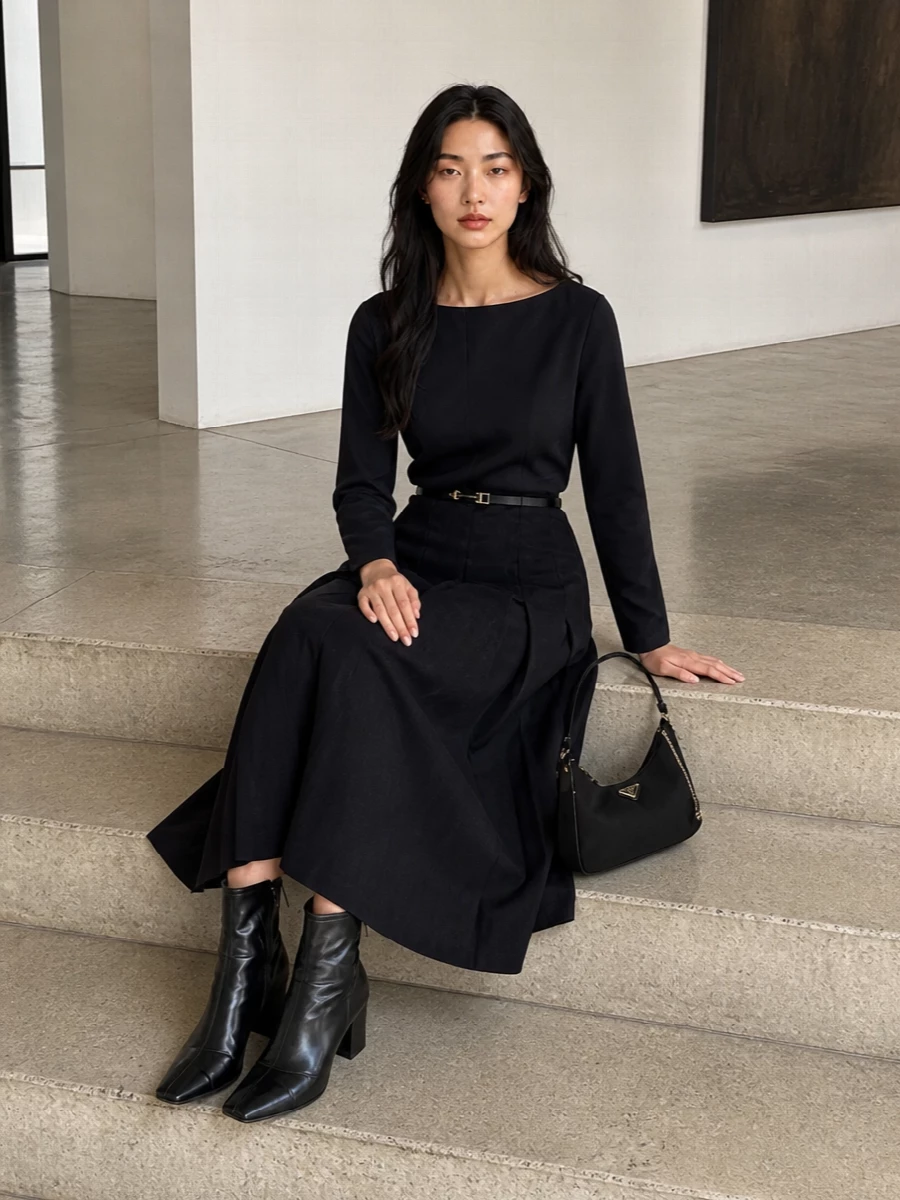 Studio nicholson midi skirt prada ankle boots