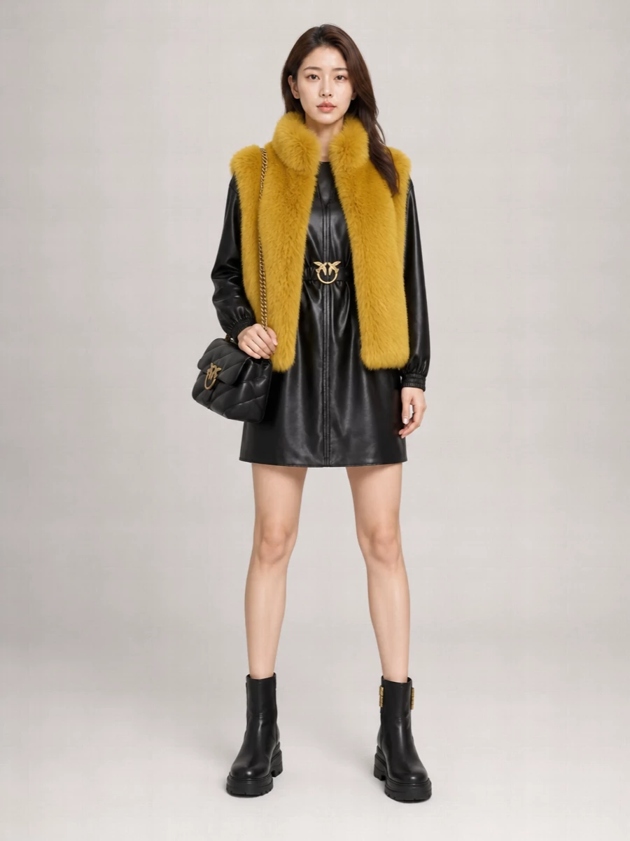 Pinko faux fur coat