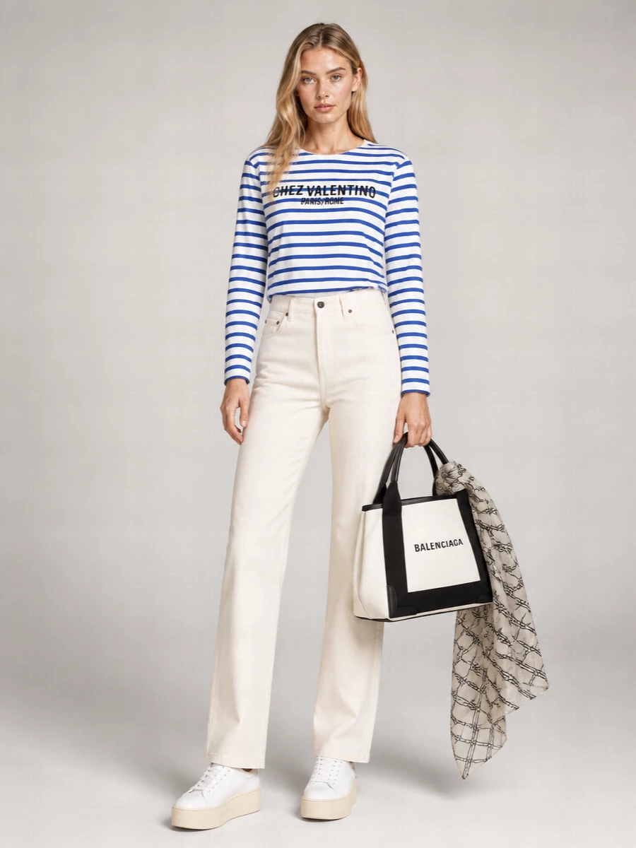 Valentino Garavani Cotton Printed Long-Sleeve T-Shirt