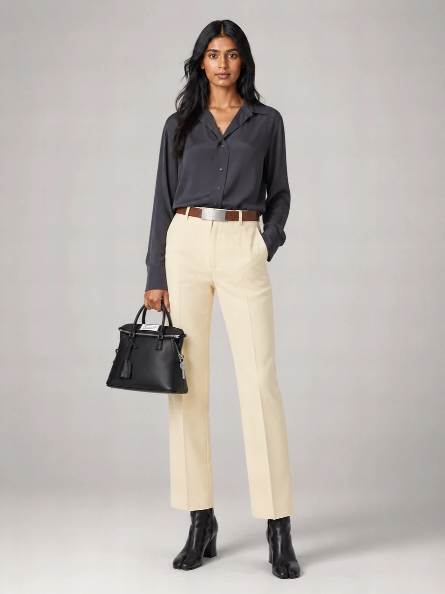 Maison Margiela Mohair Silk Straight Trousers