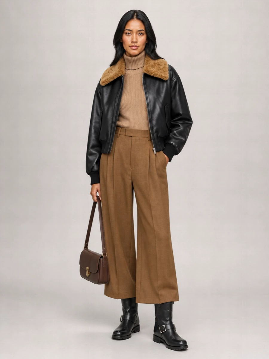 Ami Paris Leather Shoulder Bag