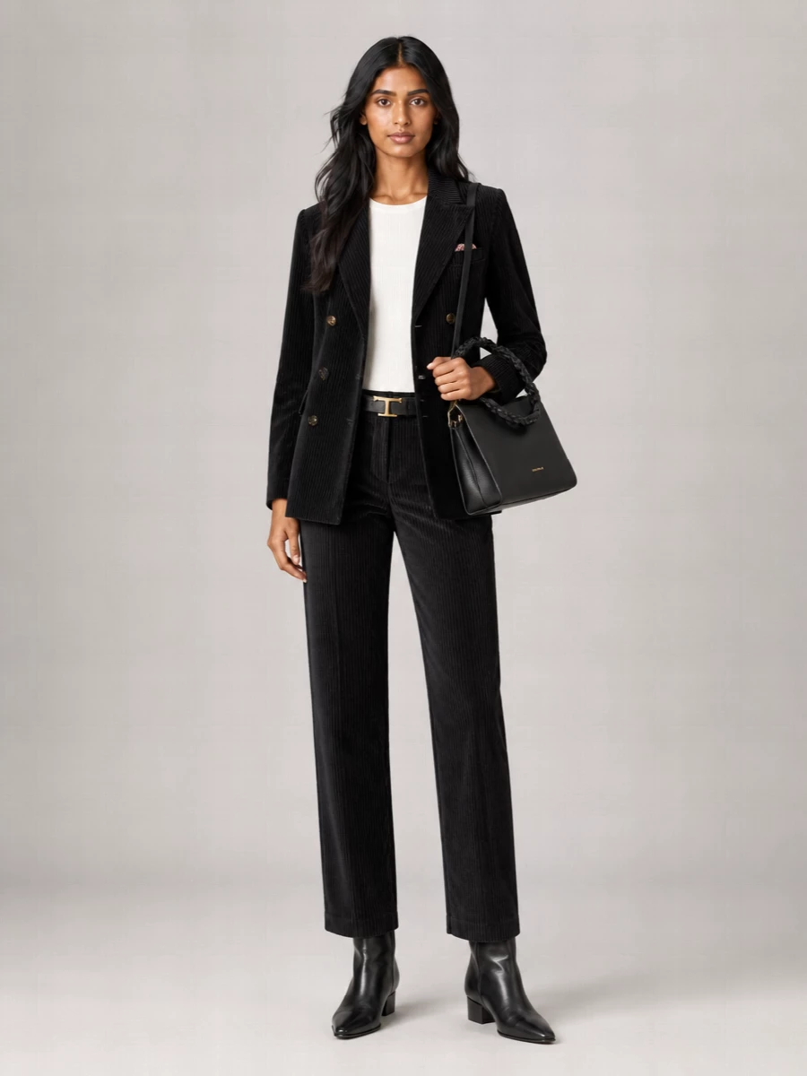 Circolo 1901 Corduroy Effect Straight-Leg Trousers