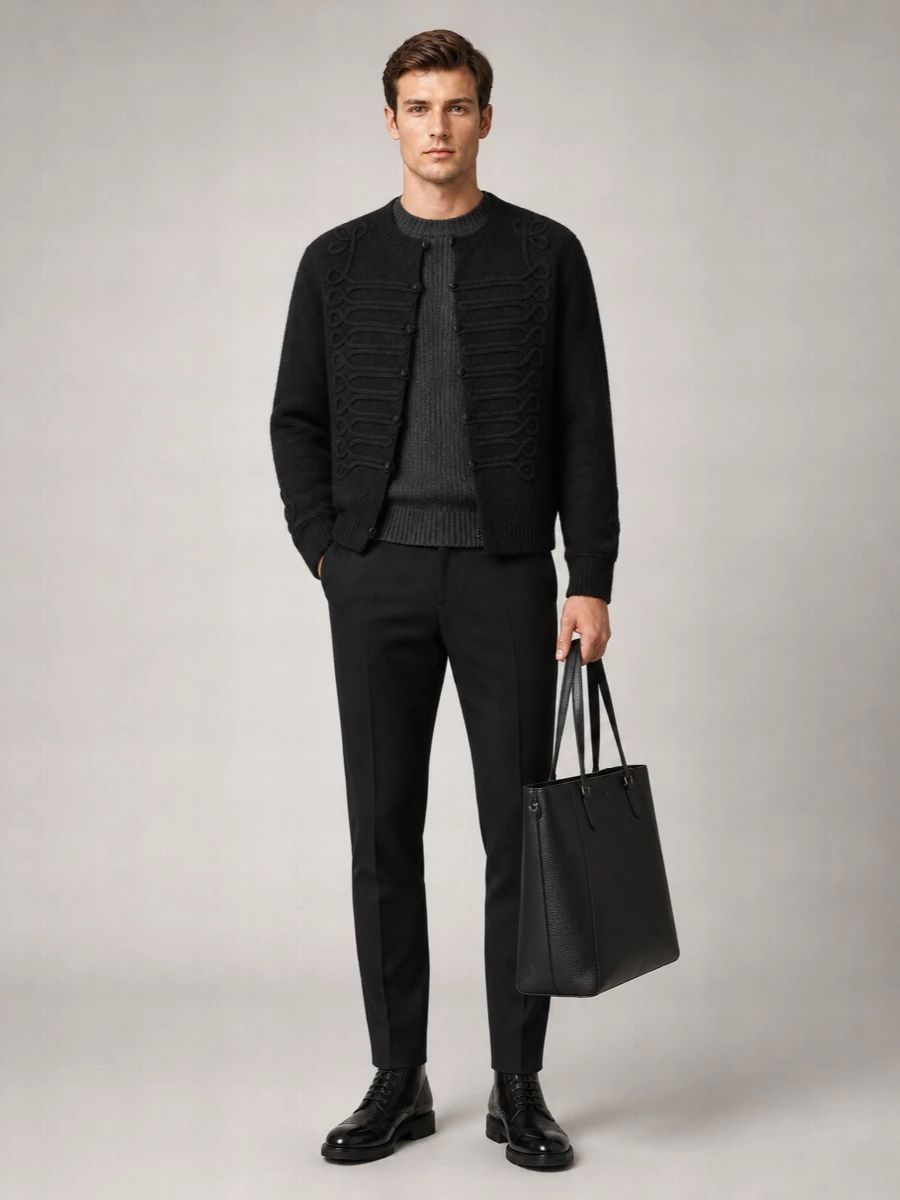 Alexander Mcqueen Black Cardigan