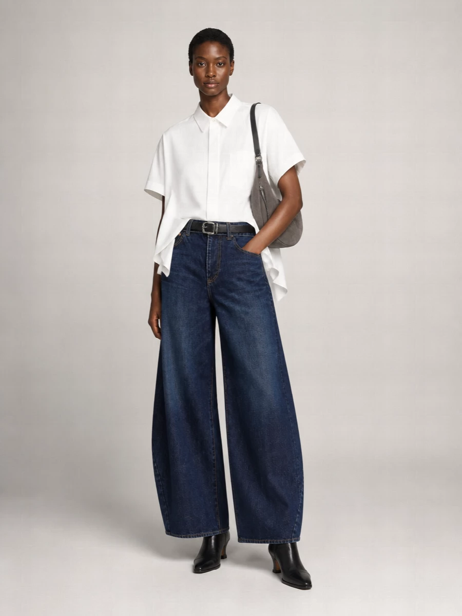 Sacai Denim Wide-Leg Trousers