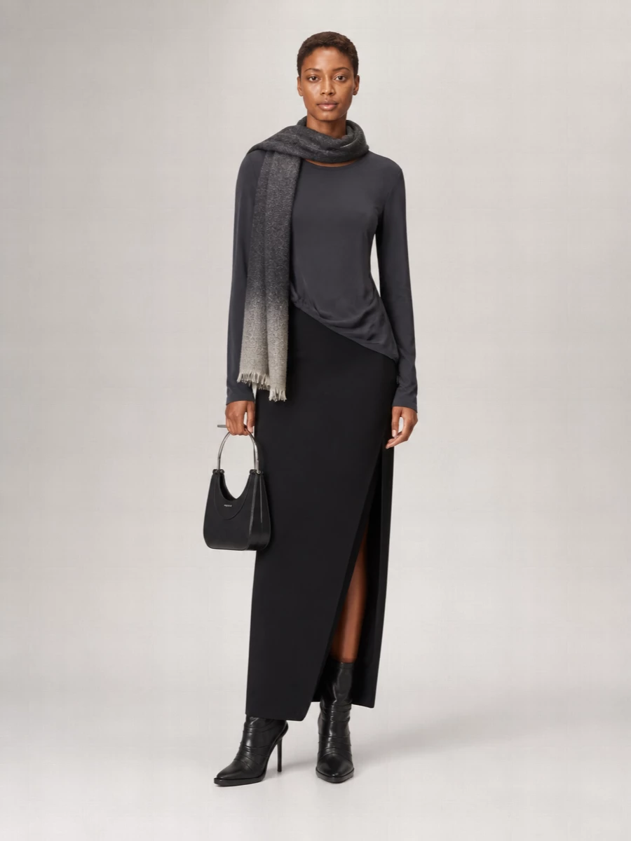 Ann Demeulemeester Silk Long Sleeve Asymmetric Blouse