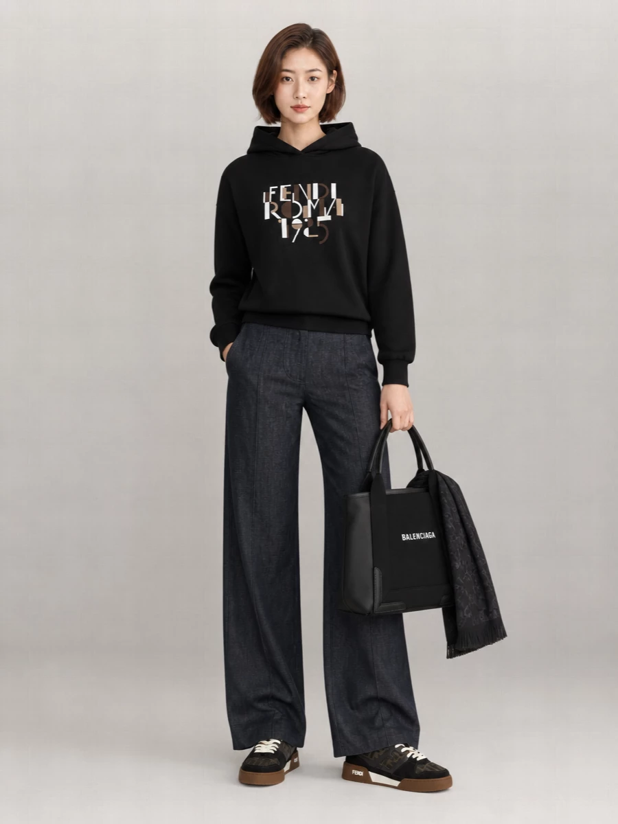 Fendi Cotton Logo-Print Hoodie