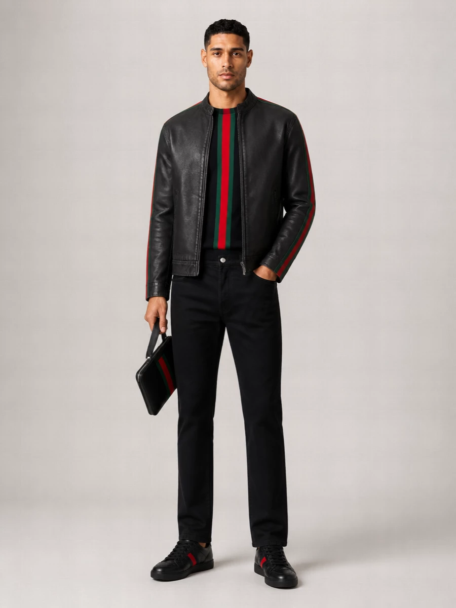 Gucci Denim Biker Jacket