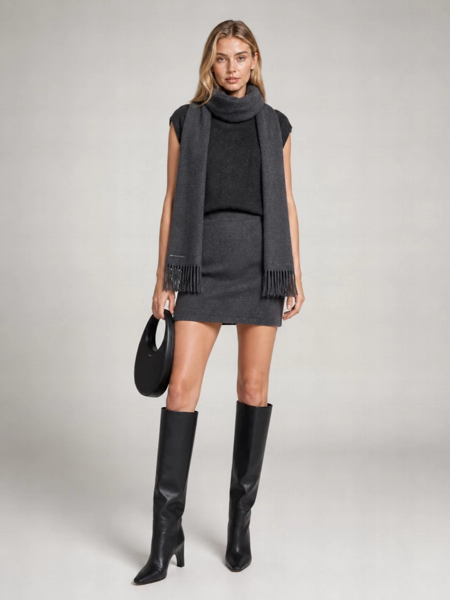 Semicouture Ribbed Sleeveless Wool Vest