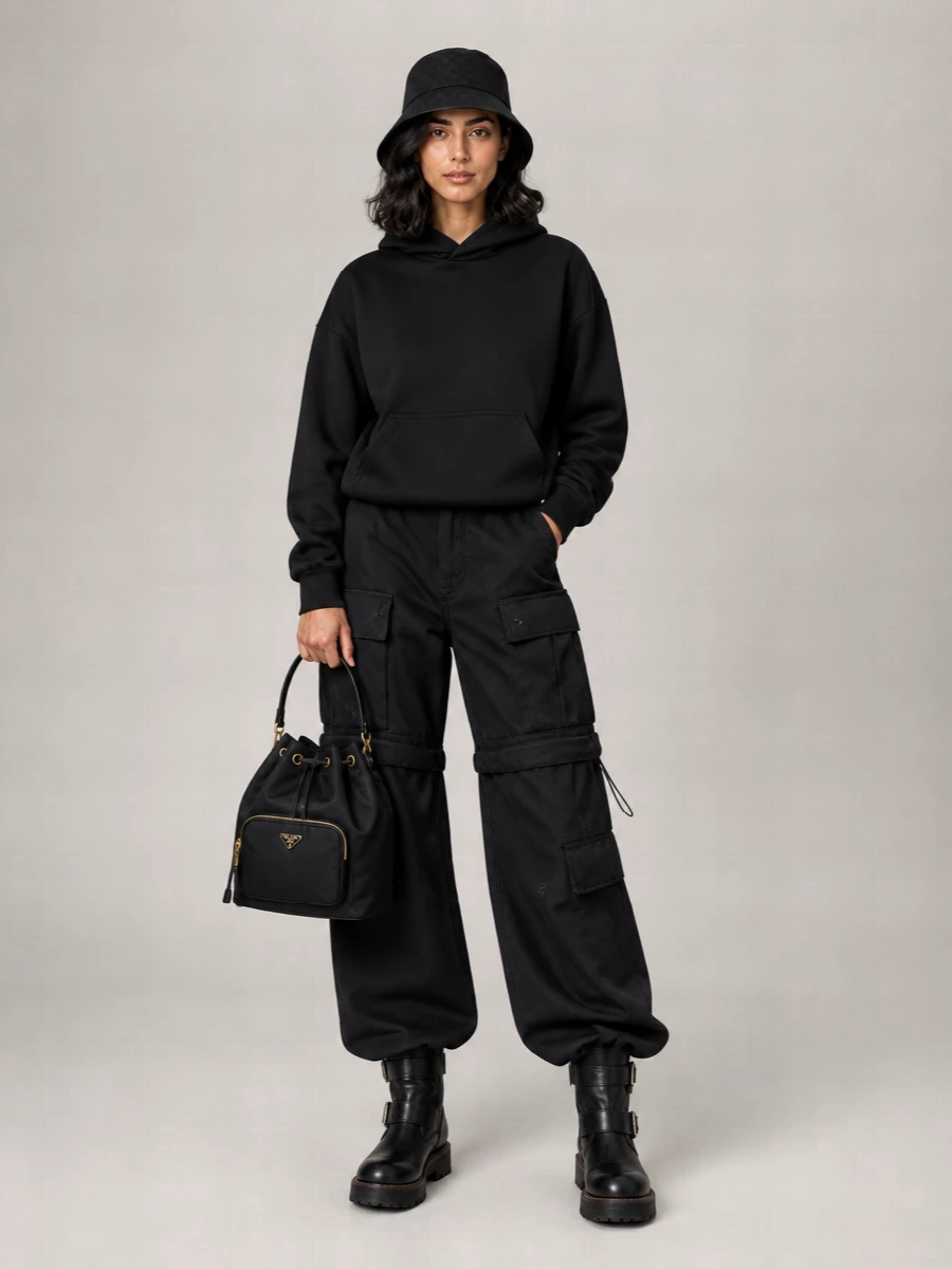 Prada Bucket Recycled Polyamide Bucket Bag
