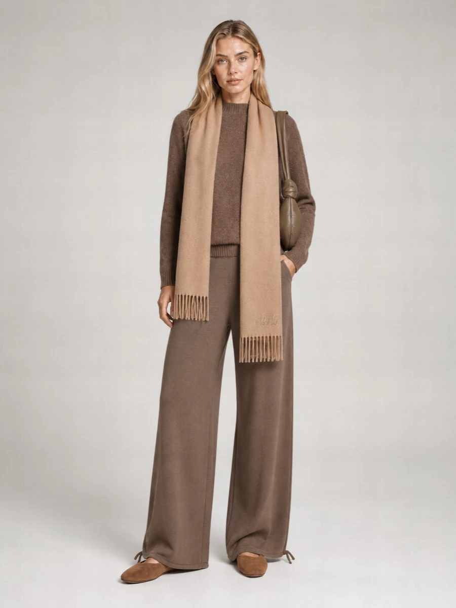 Max Mara Virgin Wool High-Rise Wide-Leg Trousers