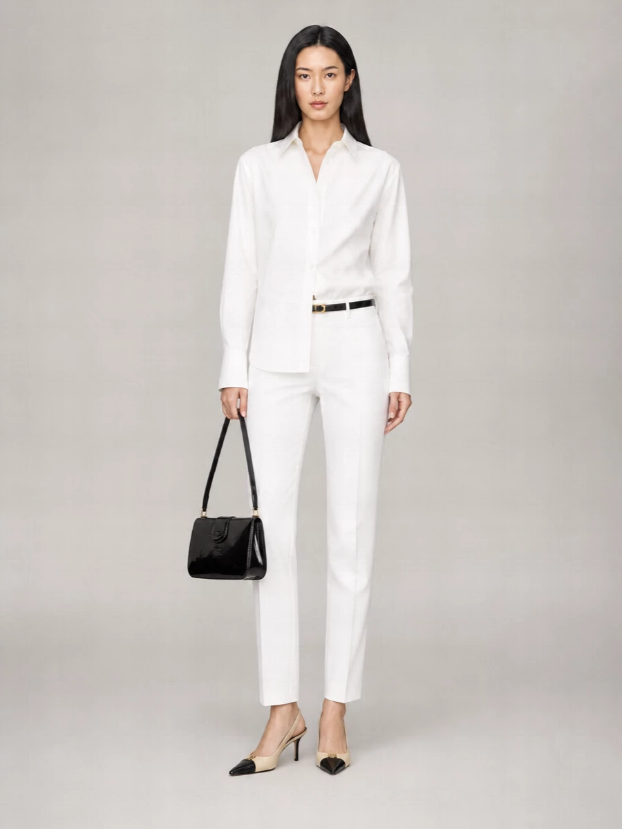 Saint Laurent Virgin Wool Tailored Trousers