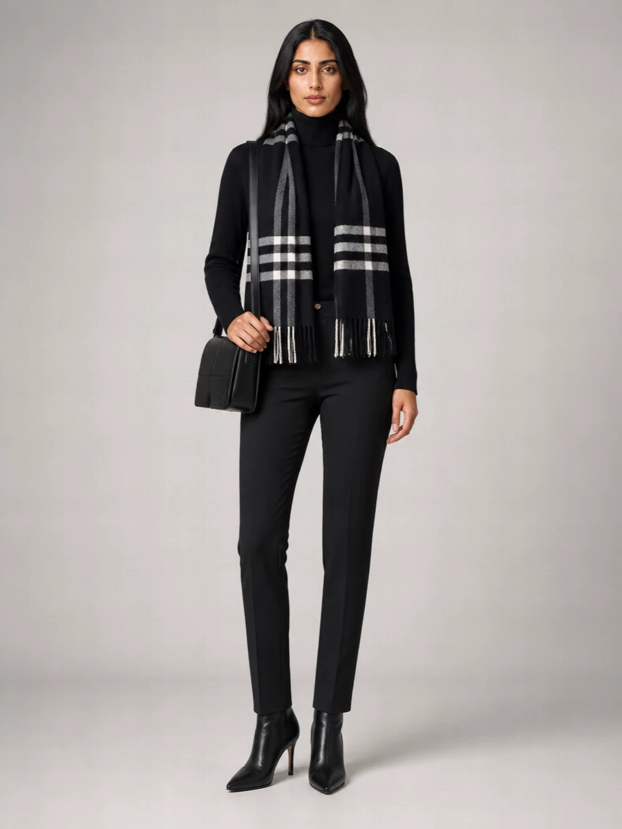 Burberry Wool Ribbed Turtleneck Sweater
