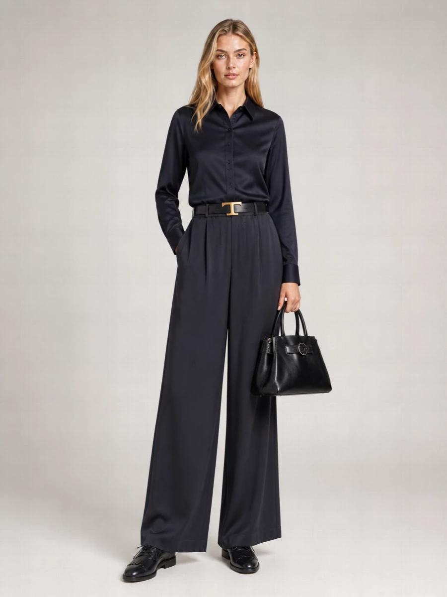 Max Mara Silk Wide-Leg Trousers