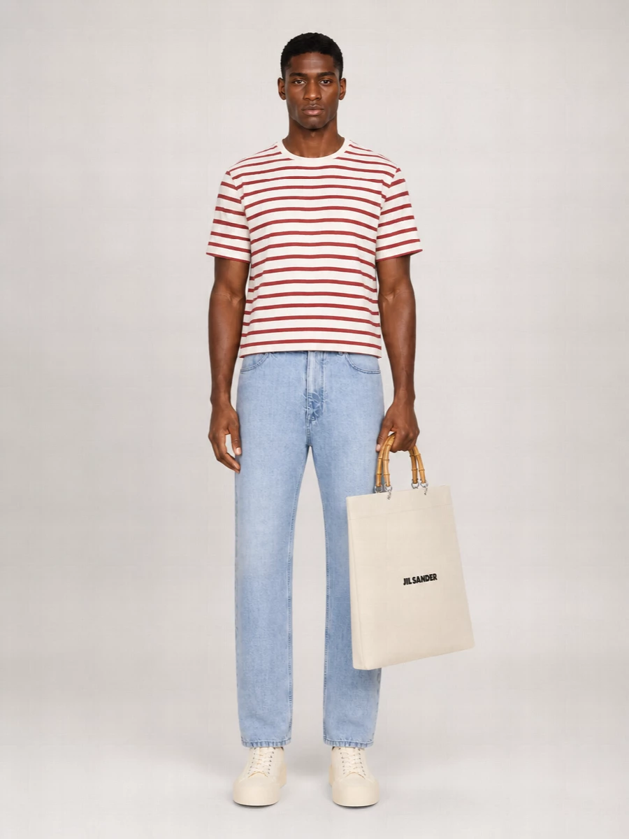 Jil Sander Ribbed Oversized Cotton T-Shirt