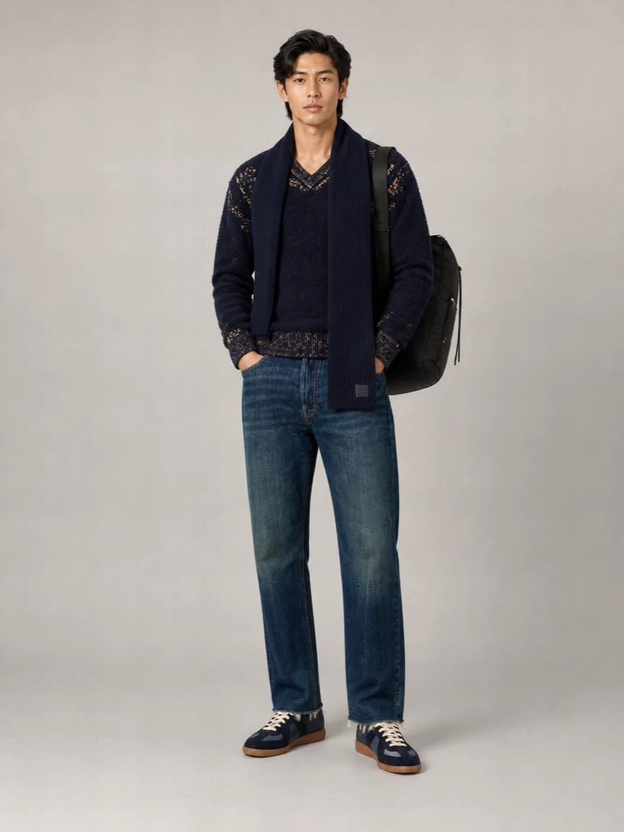Maison Margiela Ribbed V-Neck Sweater