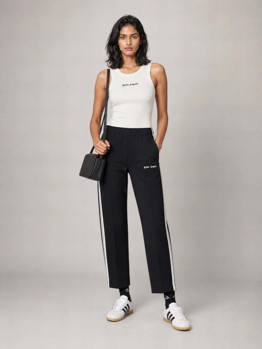 Palm Angels Stretch Cotton Fitted Tank Top