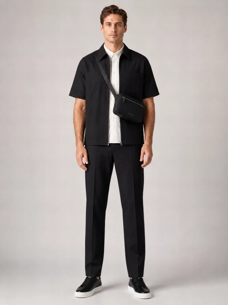 Givenchy Short-Sleeve Zip Shirt Jacket