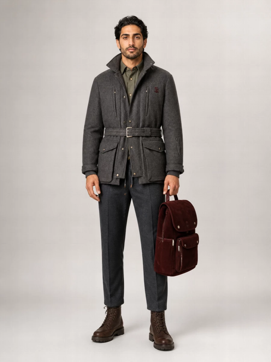 Brunello Cucinelli Wool Padded Coat