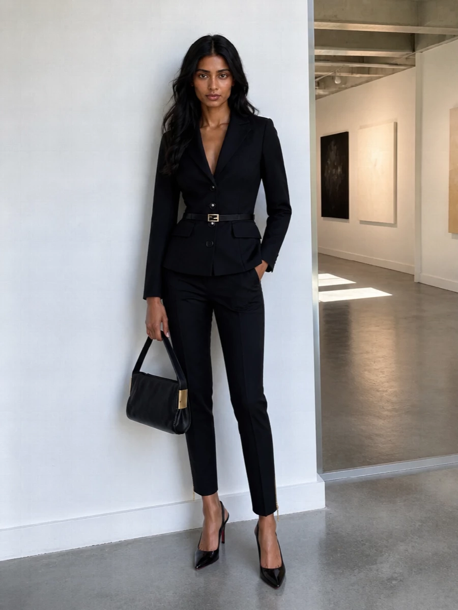 Elisabetta franchi blazer black tailored trousers
