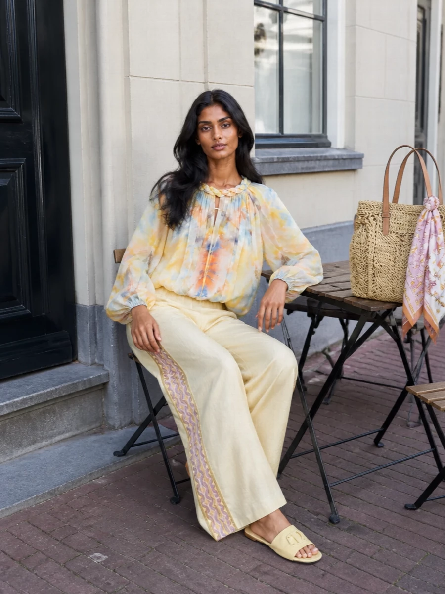 Zimmermann wide leg pants romantic boho outfit