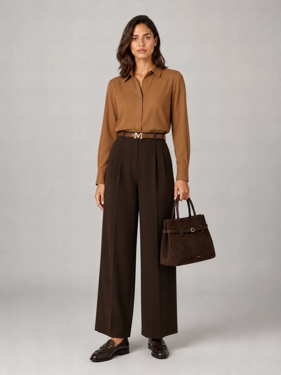 Weekend Max Mara Virgin Wool Wide-Leg Trousers
