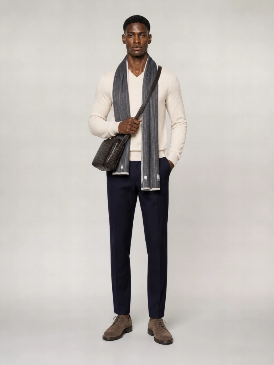 Brunello Cucinelli Cashmere V-Neck Long-Sleeve Sweater