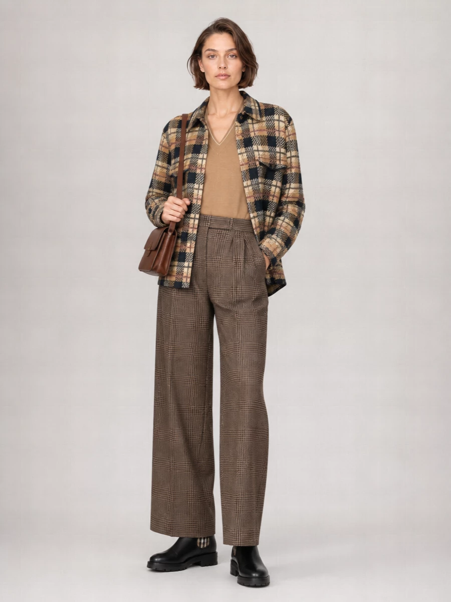 Guest In Residence checked cashmere long-sleeve shirt