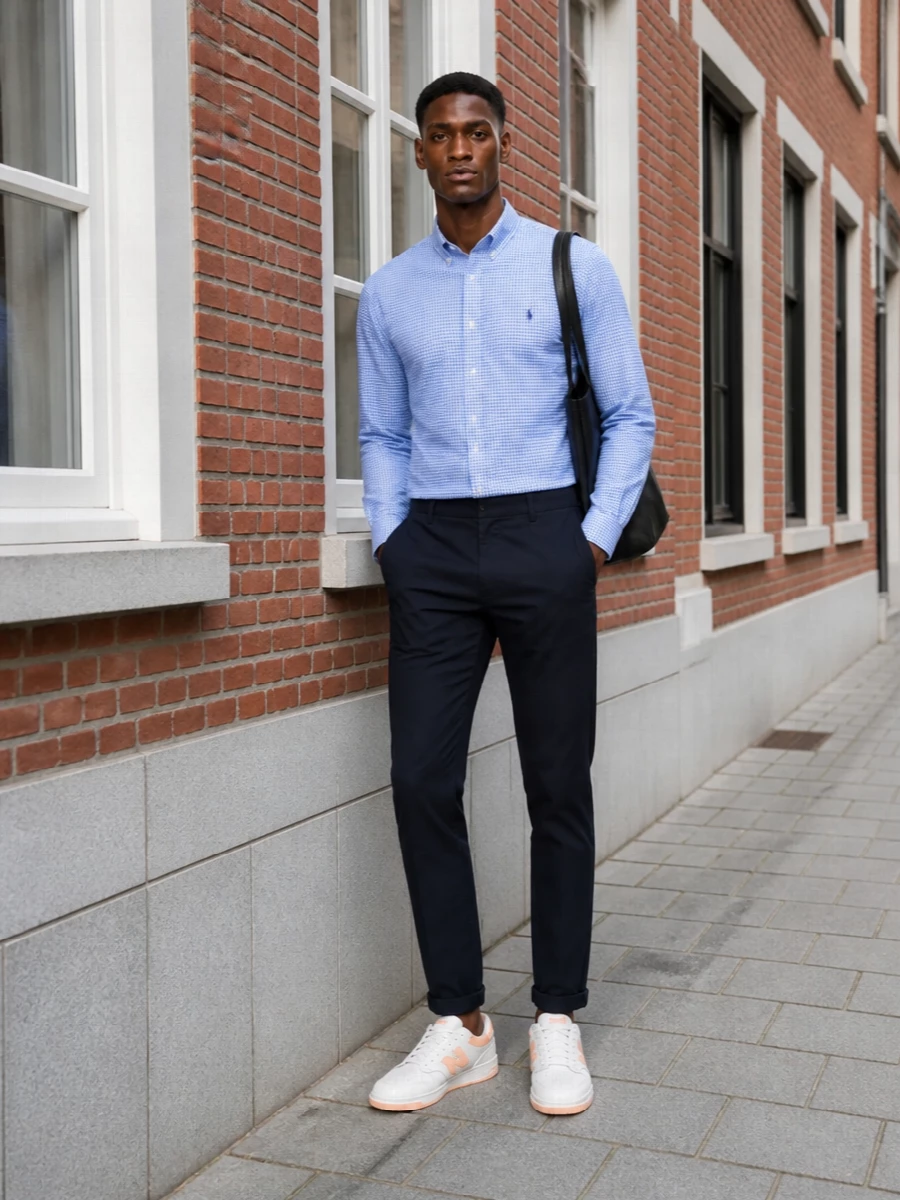 Polo ralph lauren shirt navy chinos sneakers