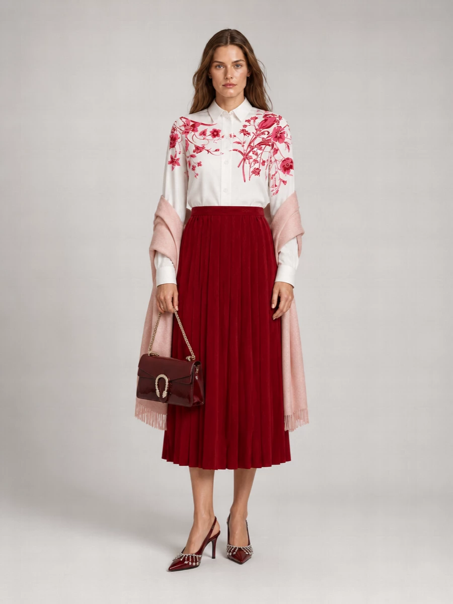Gucci Oversized Poplin Shirt Floral Print