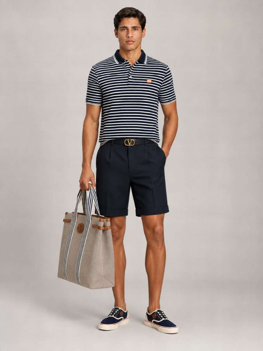 Valentino Garavani Embroidered Cotton Piqué Polo Shirt
