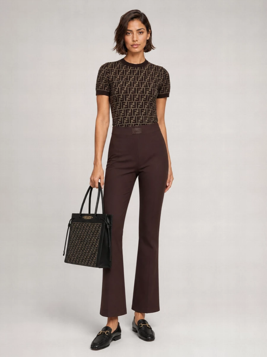 Fendi Leather Baguette Loafers