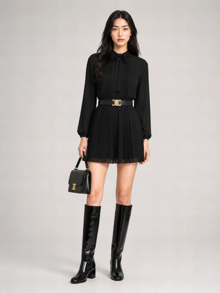 Celine Leather High Boots