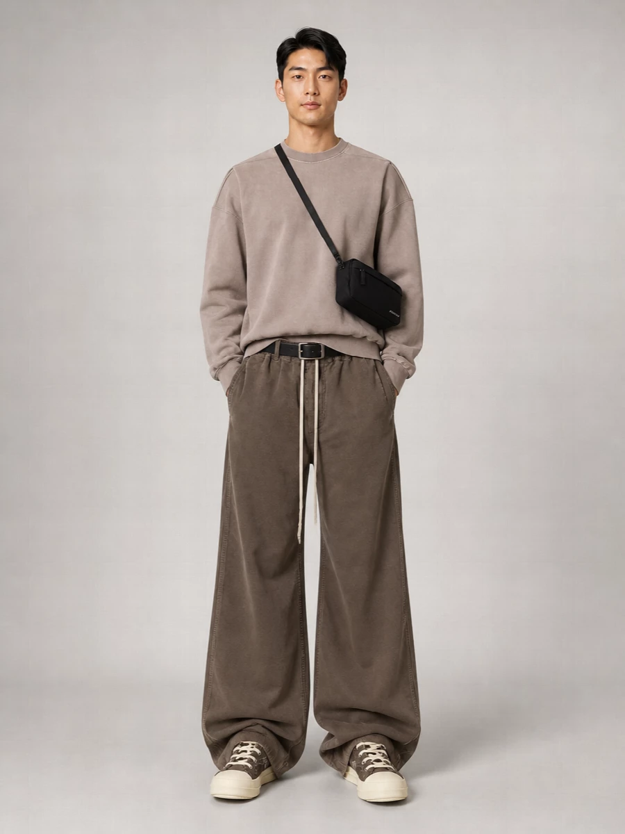 Rick Owens Drkshdw Cotton Hun Crewneck Sweatshirt