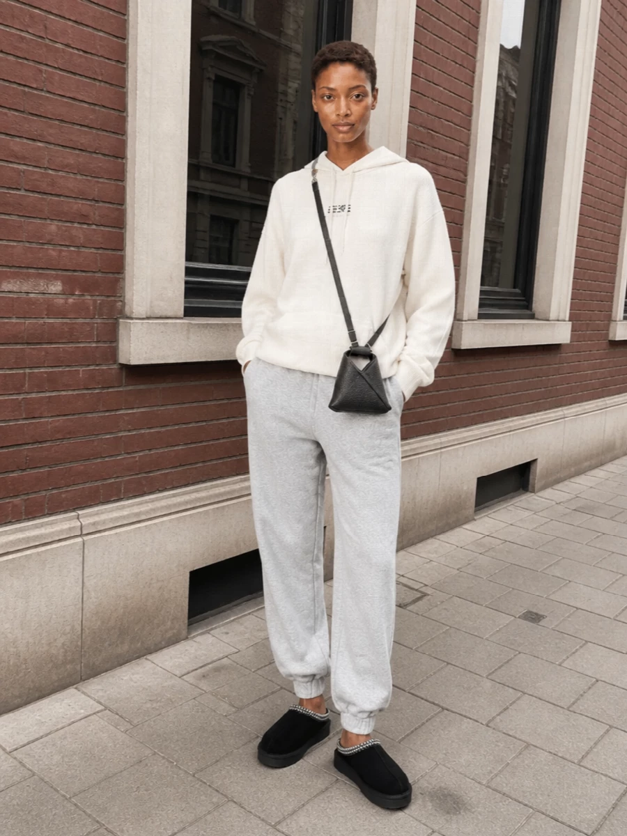 Mm6 hoodie joggers ugg mule slippers