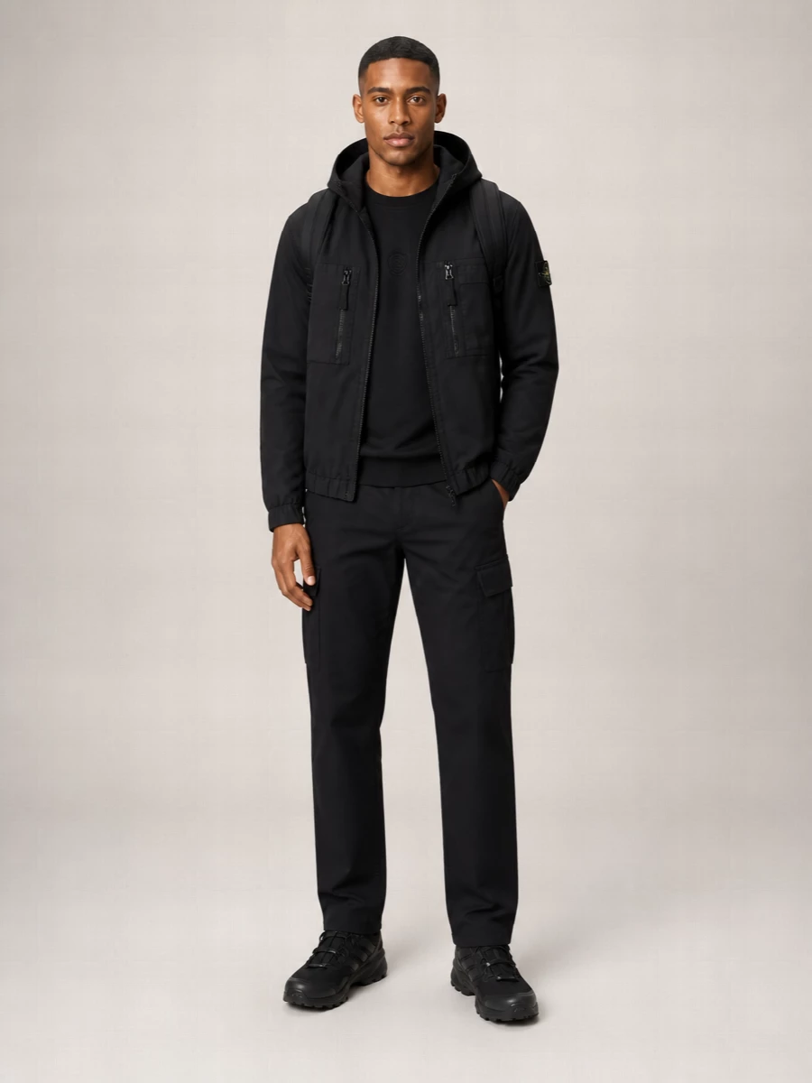Stone Island Cotton Hooded Overshirt