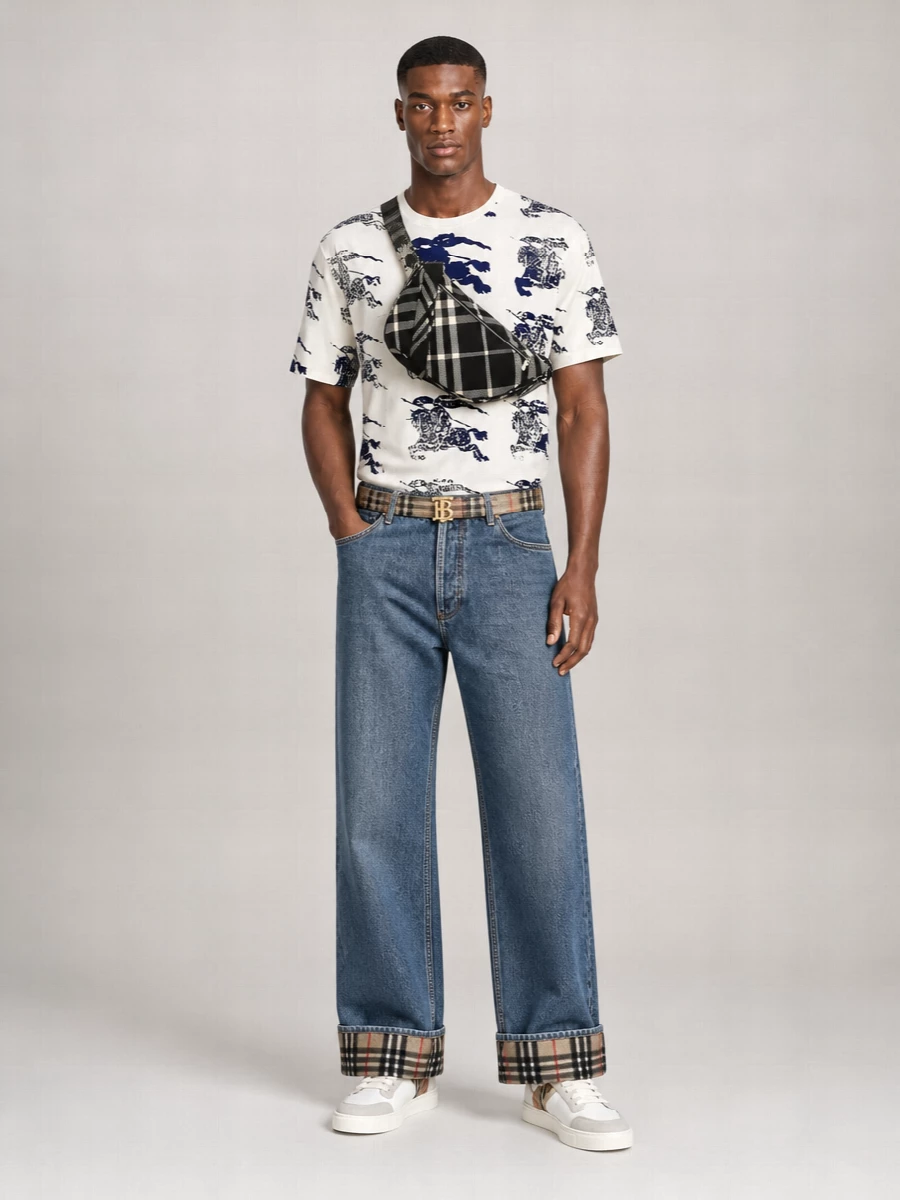 Burberry Cotton Logo Print Short-Sleeve T-Shirt