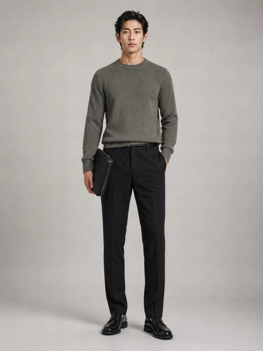 Pt Torino Cashmere Straight-Leg Trousers