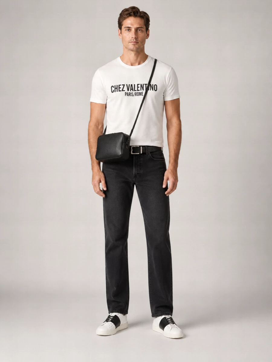 Valentino Cotton Logo Print Short Sleeve T-Shirt