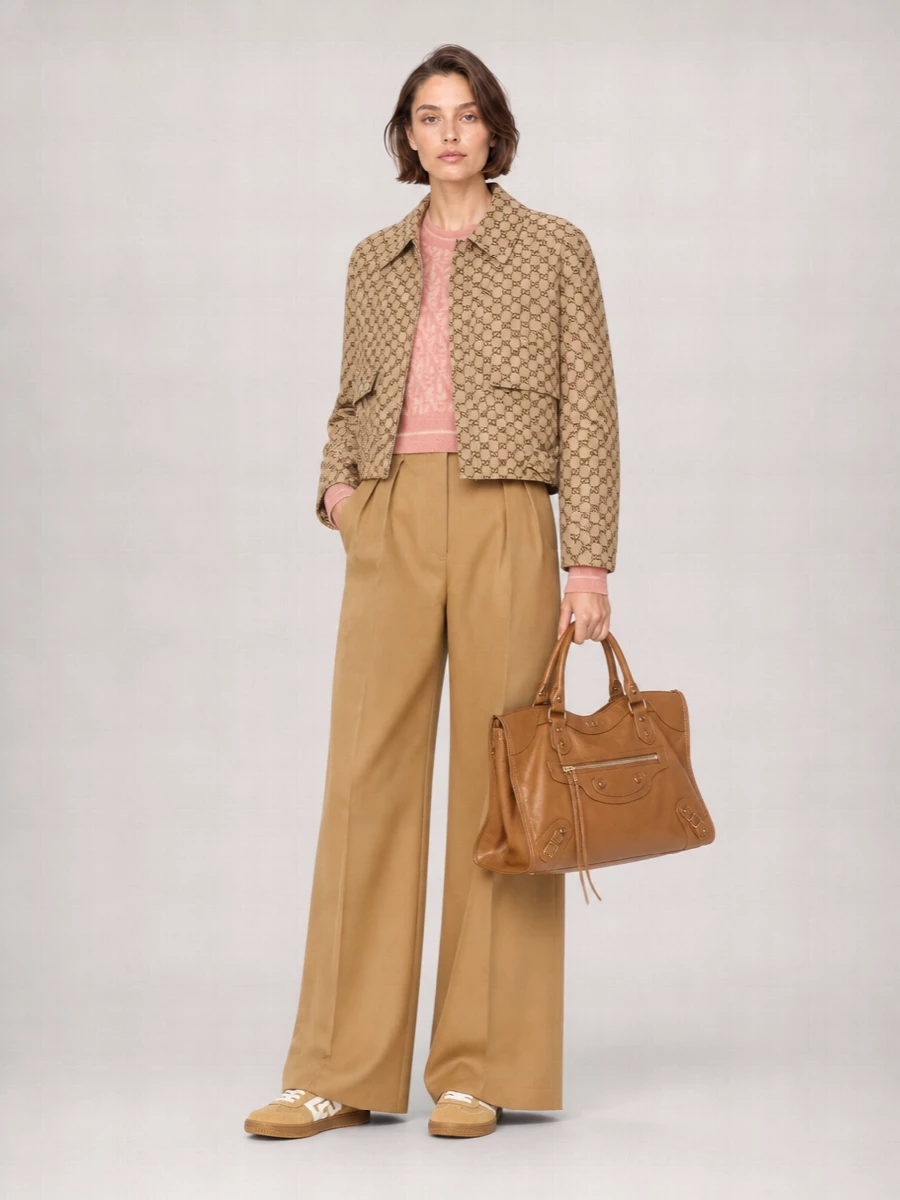 Balenciaga Le City Medium Leather Shoulder Bag