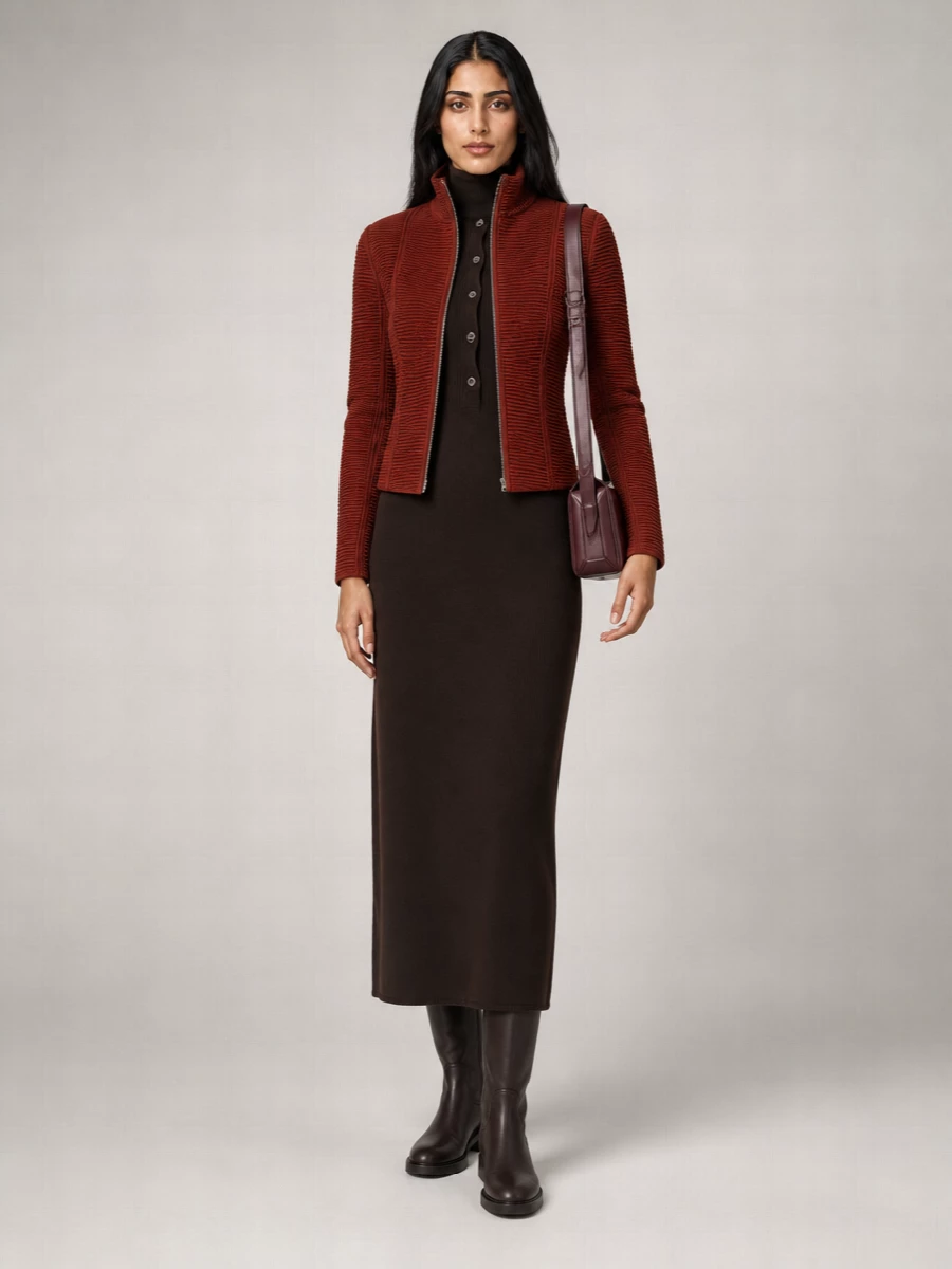 Giorgio Armani Openwork Turtleneck Cardigan