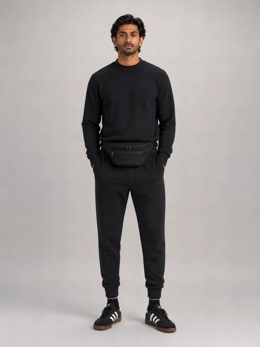 Y-3 Logo Print Cotton Sweatshirt