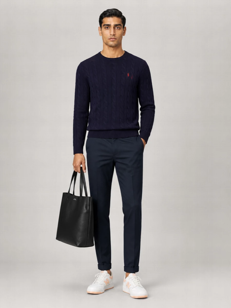 Polo Ralph Lauren Cable-Knit Cotton Crew-Neck Jumper