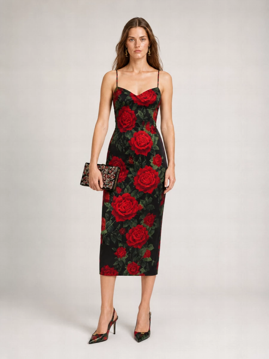 Dolce&Gabbana Silk Floral Long Scarf