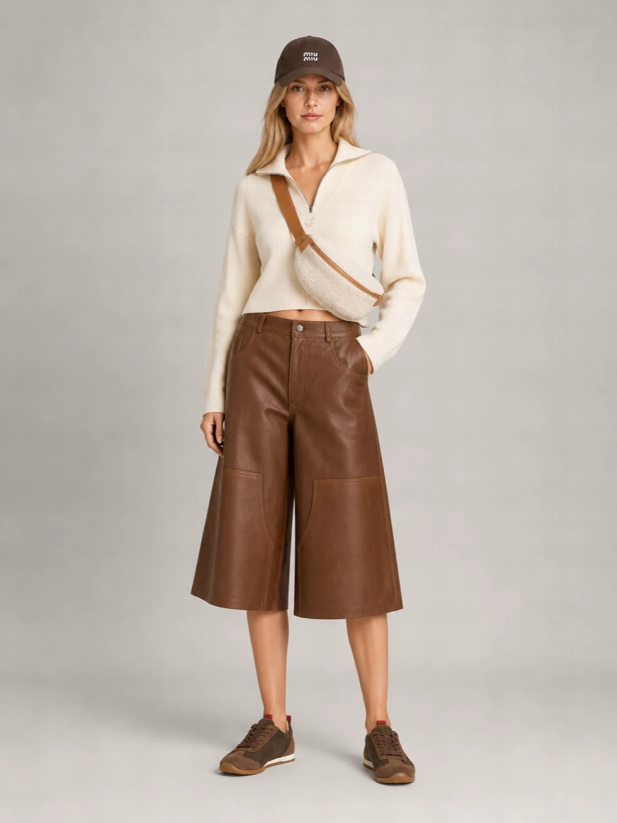 Uma Wang Calf Hair Low-Top Sneakers