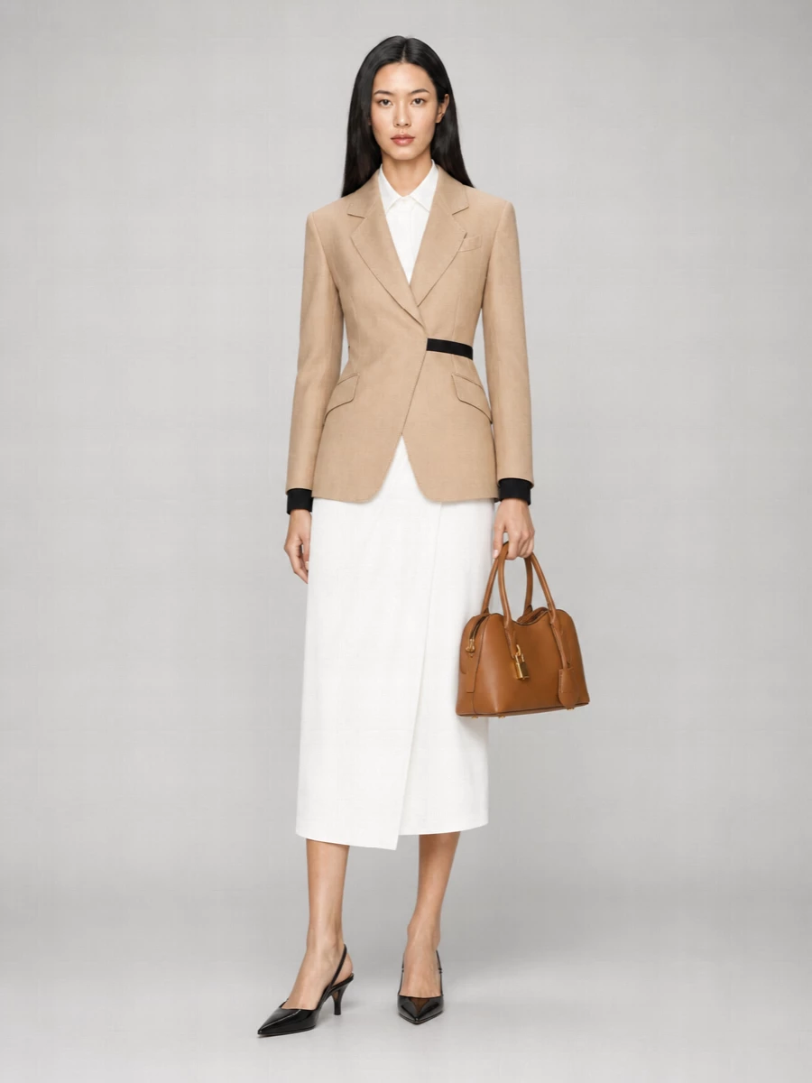Max Mara Linen Double-Breasted Blazer