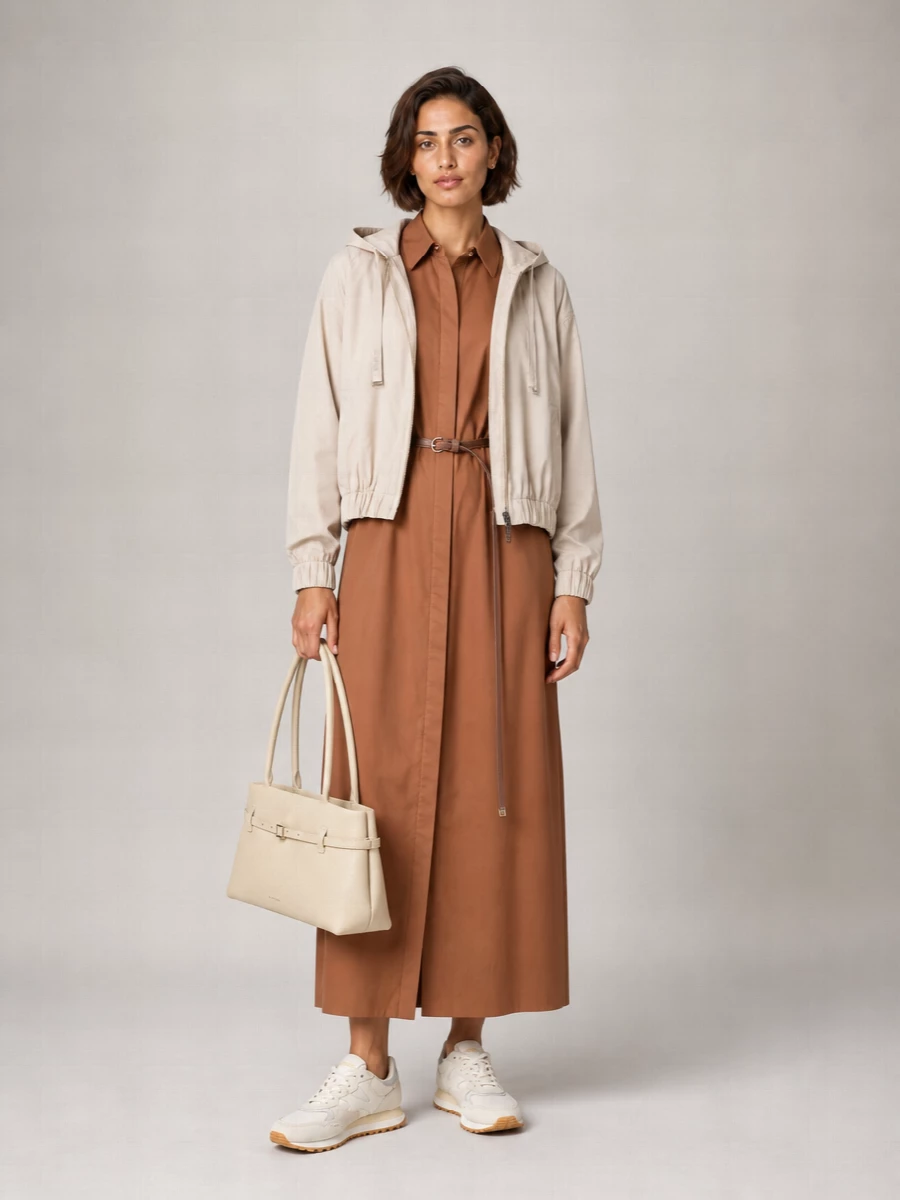 S Max Mara Oversized Taffeta Short Coat