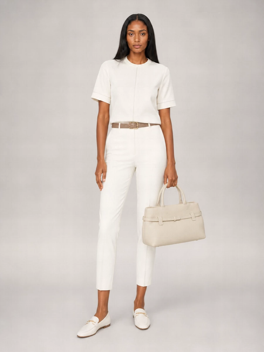 Loulou Studio Cropped Straight-Leg Trousers